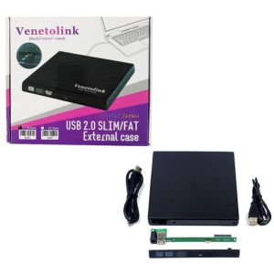 باکس ضخیم DVD رایتر اینترنال به اکسترنال ونتولینک USB2 12/7mm