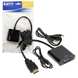 تبدیل HDMI To VGA + Audio + Power بافو BAFO