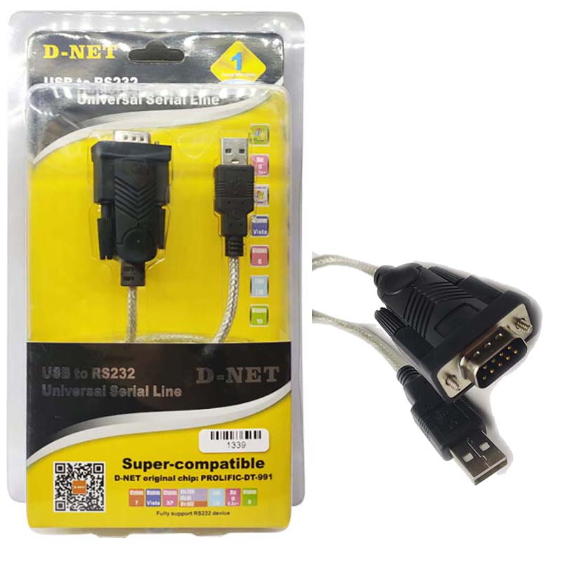 تبدیل USB به کام RS232 نری کابلی دی نت D-Net