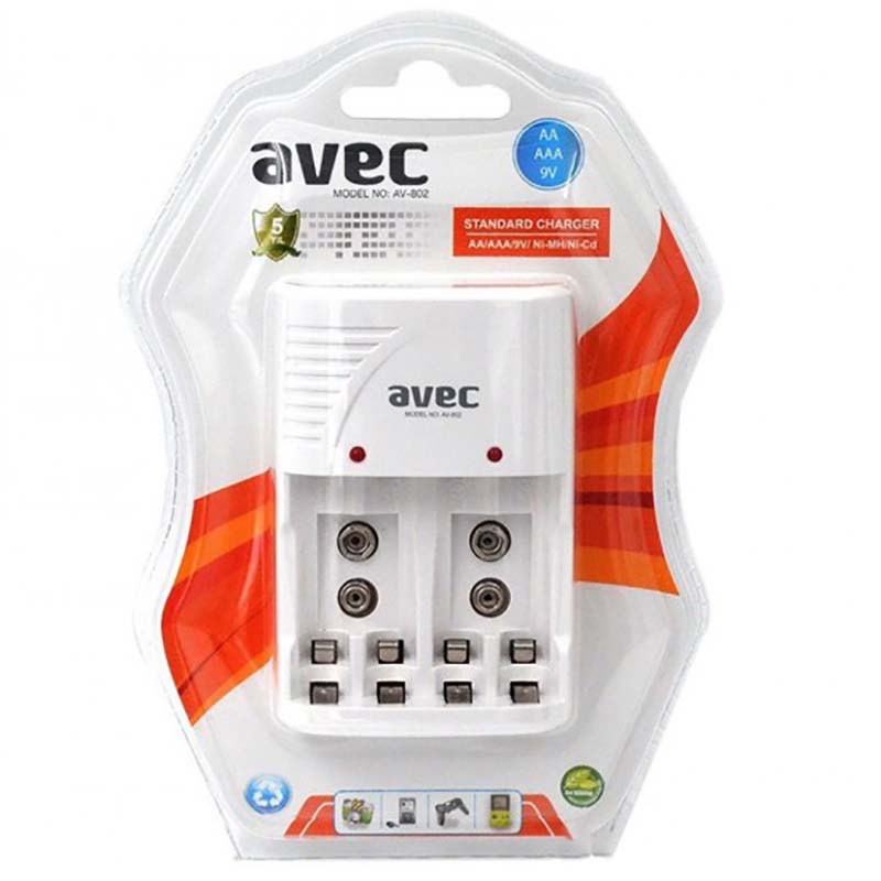 َشارژر باتری اتوماتیک 4 تایی AVEC AV-802