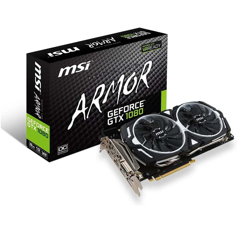 کارت گرافیک MSI Gaming GeForce GTX 1080 OC ARMOR 8GB GDDR5 استوک