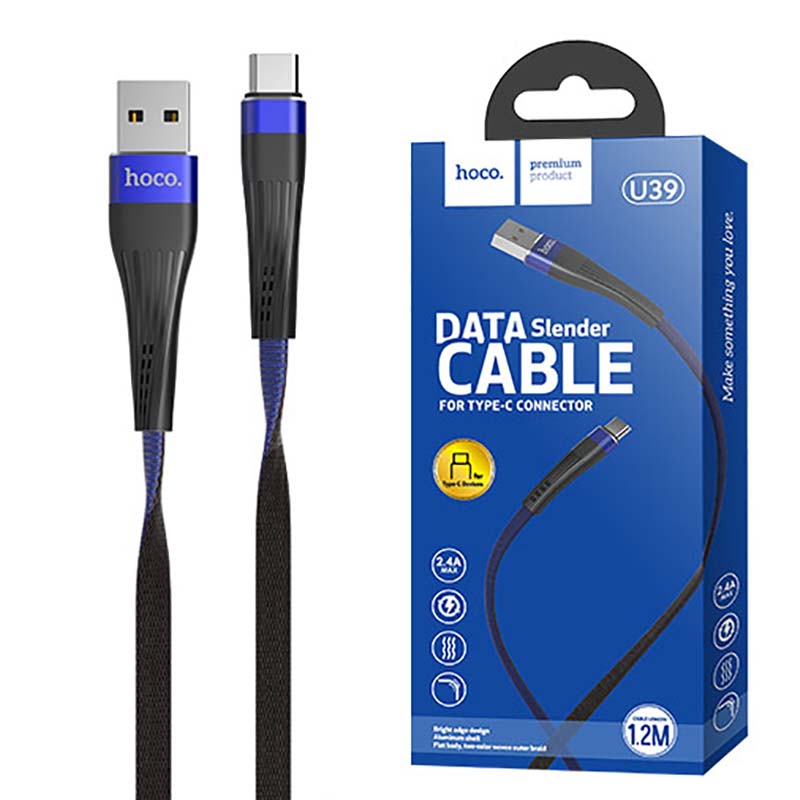 کابل شارژ تایپ سی Type-C هوکو HOCO U39