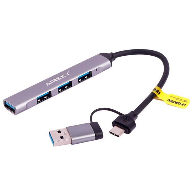 تبدیل Type-C+USB3 To USB3+USB2 ایراسکای AirSky HC-77