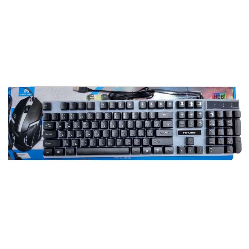 کیبورد و ماوس گیمینگ RGB دار میکاسو Mikuso KB-C024U