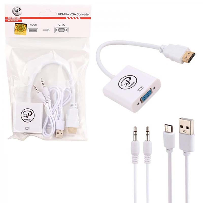 تبدیل HDMI To VGA + Audio +Power ایکس پی XP-HV867
