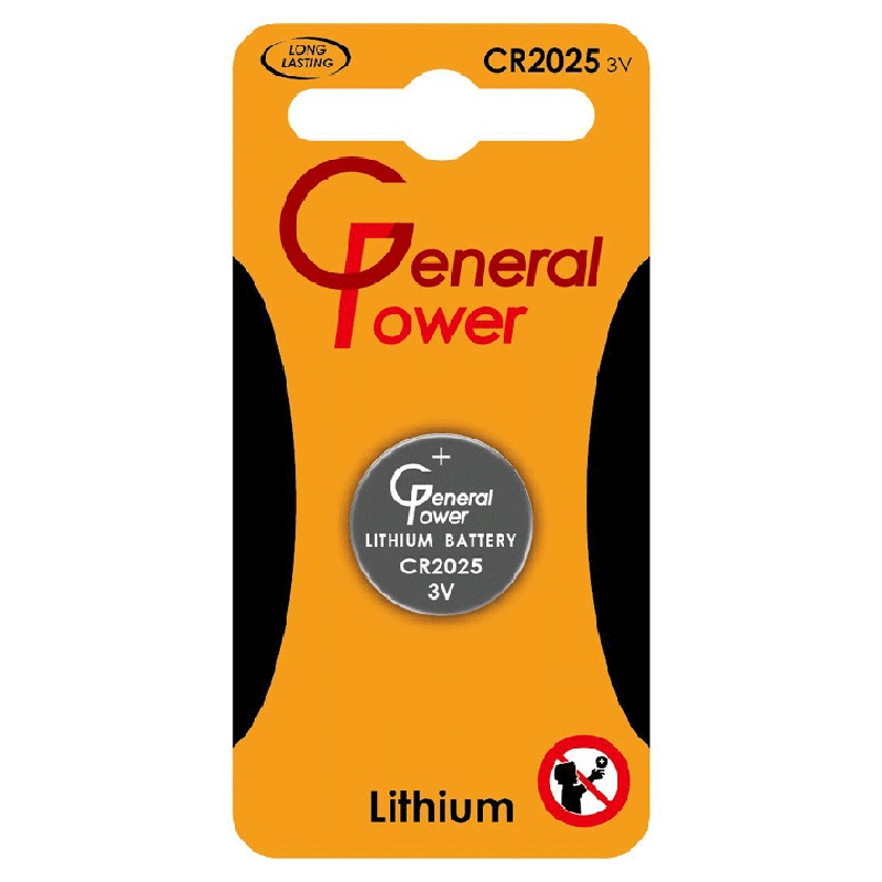 باتری سکه ای جنرال پاور General Power CR2025 کارتی