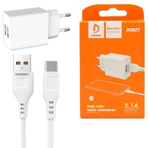 کلگی شارژر 12 وات + کابل Type-C دنمن Denmen DC02T