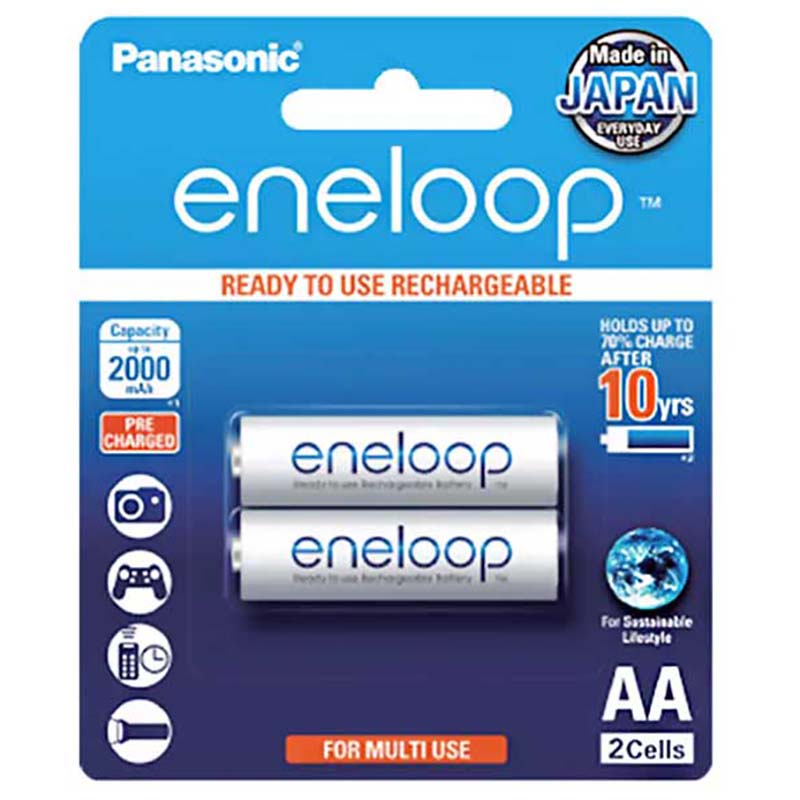 باتری قلمی شارژی eneloop پاناسونیک با ظرفیت 2000 میلی آمپر