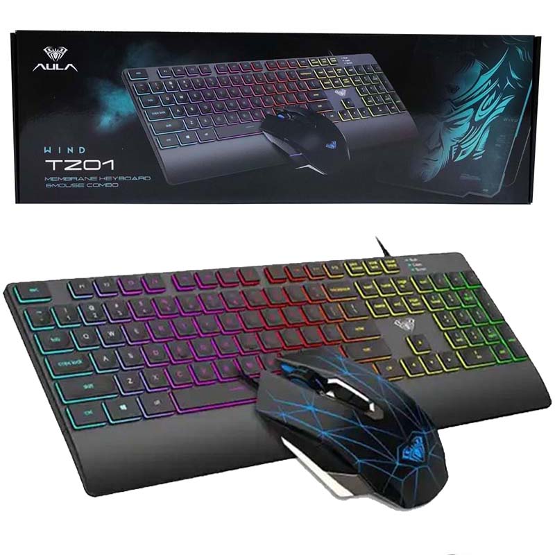 کیبورد و ماوس گیمینگ RGB دار آئولا AULA T201