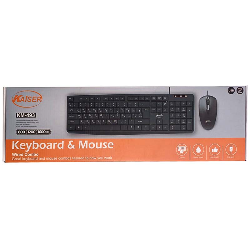 کیبورد و ماوس سیمی کایزر KAISER KM-493