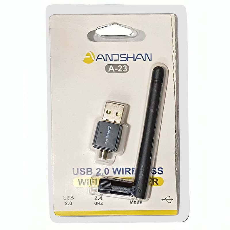 کارت شبکه USB بی سیم آنتن کوتاه آنوشان Anoshan A-23
