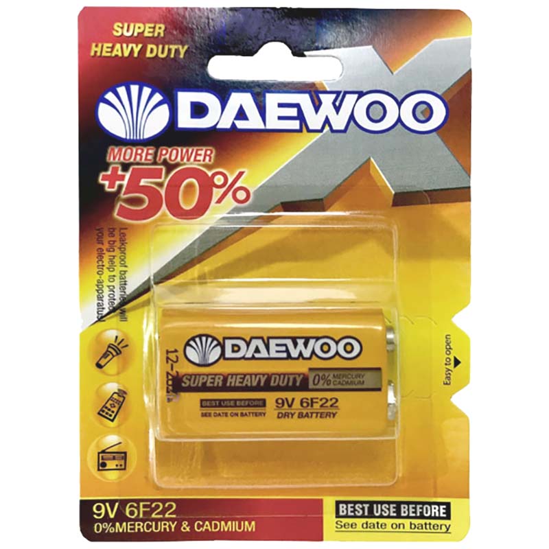 باتری کتابی 9 ولت دوو DAEWOO Super Heavy Duty