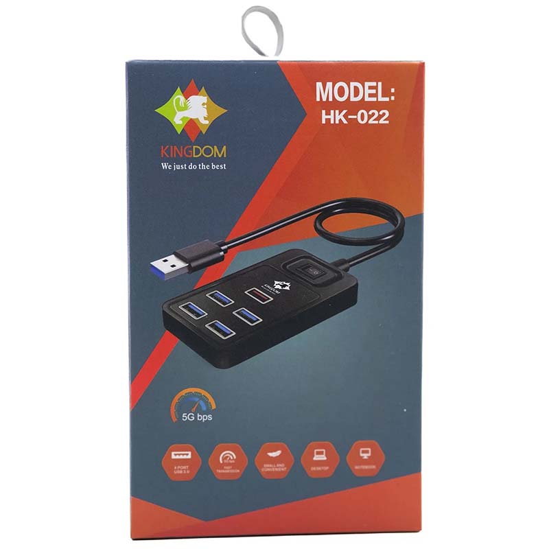 هاب 5 پورت USB3.0 آداپتور خور کینگدام Kingdom HK-022