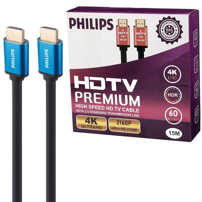 کابل 15 متری HDMI 4K فیلیپس Philips پک کارتنی