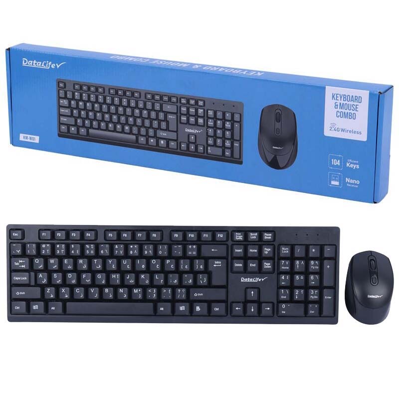 کیبورد و ماوس بی سیم دیتالایف DATALIFE KM-W01
