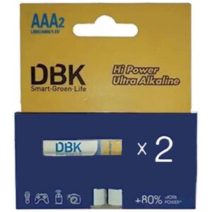 باتری نیم قلمی Hi Power Ultra Alkaline دی بی کی DBK بسته 2 عددی