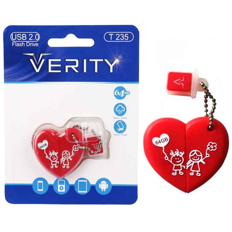 فلش 64 گیگ طرح قلب VERITY T235