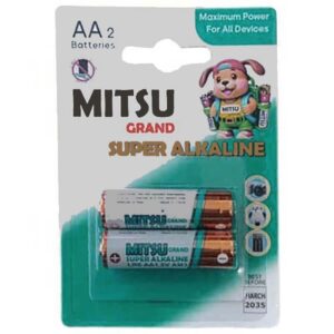 باتری قلمی سوپر آلکالاین میتسو MITSU بسته 2 عددی