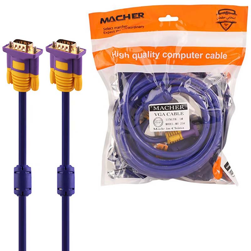 کابل 5 متری VGA 3+9 مچر Macher MR-258