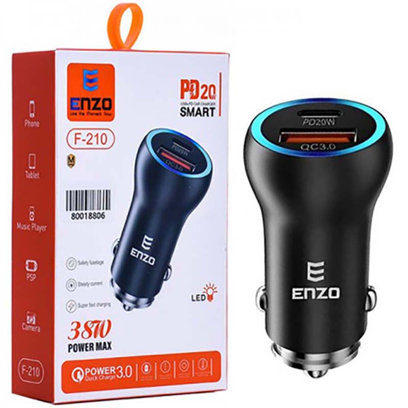 شارژر فندکی 2 پورت انزو Enzo F-210