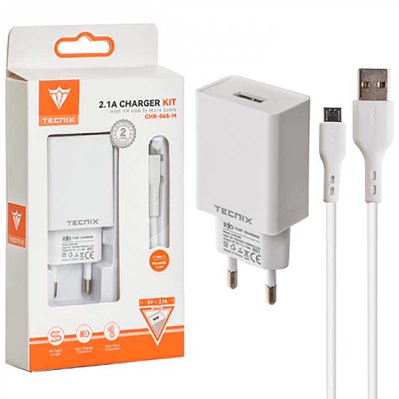 کلگی شارژر + کابل MicroUSB تکنیکس TECNIX CHR-065M