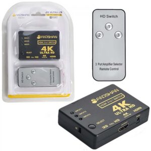 سوئیچ 3 به 1 HDMI + ریموت آنوشان Anoshan A-822