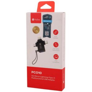 تبدیل OTG سه کاره USB3.0 TO Lightning/MicroUSB/Type-C پرووان ProOne PC010