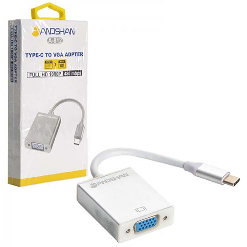 تبدیل Type-C To VGA آنوشان Anoshan A-812
