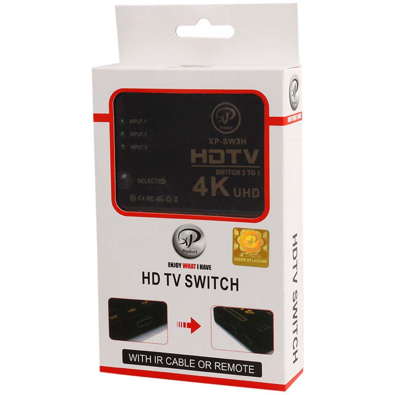 سوئیچ 3 به 1 HDMI + ریموت ایکس پی XP-SW3