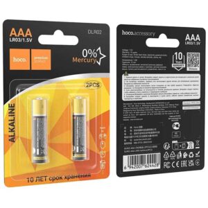 باتری نیم قلمی آلکالاین هوکو Hoco Alkaline DLR02 بسته 2 عددی