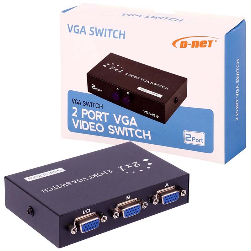 سوئیچ 2 پورت VGA دی نت D-NET