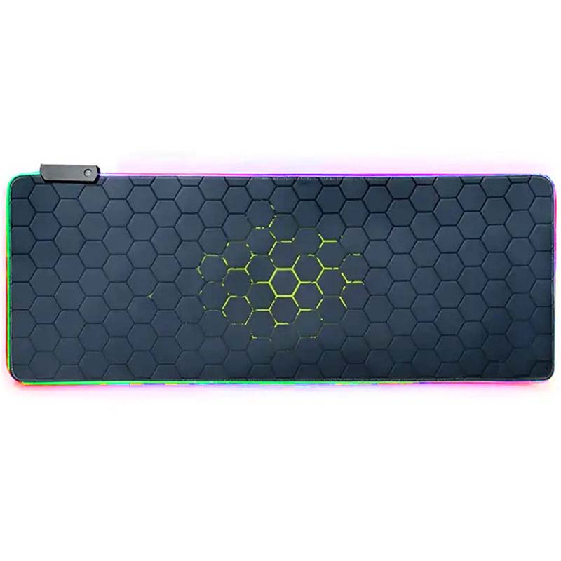پد ماوس گیمینگ 30*80 RGB دار طرح لانه زنبوری