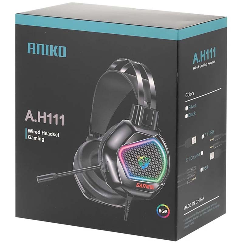 هدست گیمینگ 7.1 کاناله USB آنیکو Aniko A.H111