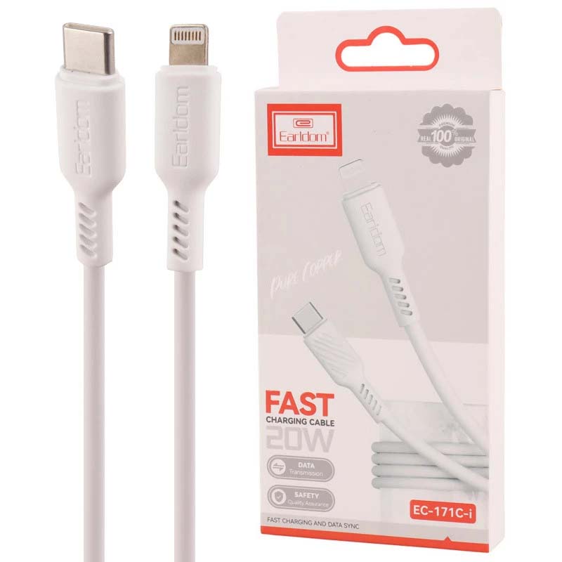 کابل شارژ Type-C To Lightning ارلدام Earldom EC-171C-i
