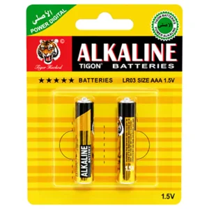 باتری نیم قلمی آلکالاین Alkaline تایگون TIGON بسته 2 عددی