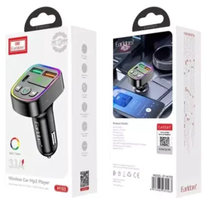 شارژر فندکی و FM Player بلوتوثی 15.5 وات RGB دار ارلدام Earldom ET-M103