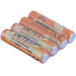 باتری نیم قلمی شرینک زینک کربن دیتکس DETEX بسته 4 عددی