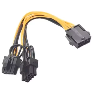 تبدیل برق 8 پین مادگی به دو عدد 2+6 پین نری