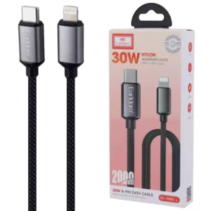 کابل شارژ 2 متری 30 وات آیفون Type-C TO Lightning ارلدام Earldom EC-200C-L