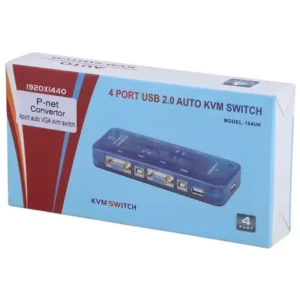 KVM Switch اتوماتیک 4 پورت USB پی نت P-net 104UK