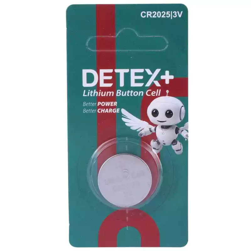 باتری سکه ای CR2025 دیتکس پلاس +DETEX کارتی