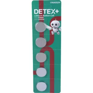 باتری سکه ای CR2025 دیتکس پلاس +DETEX یک عددی