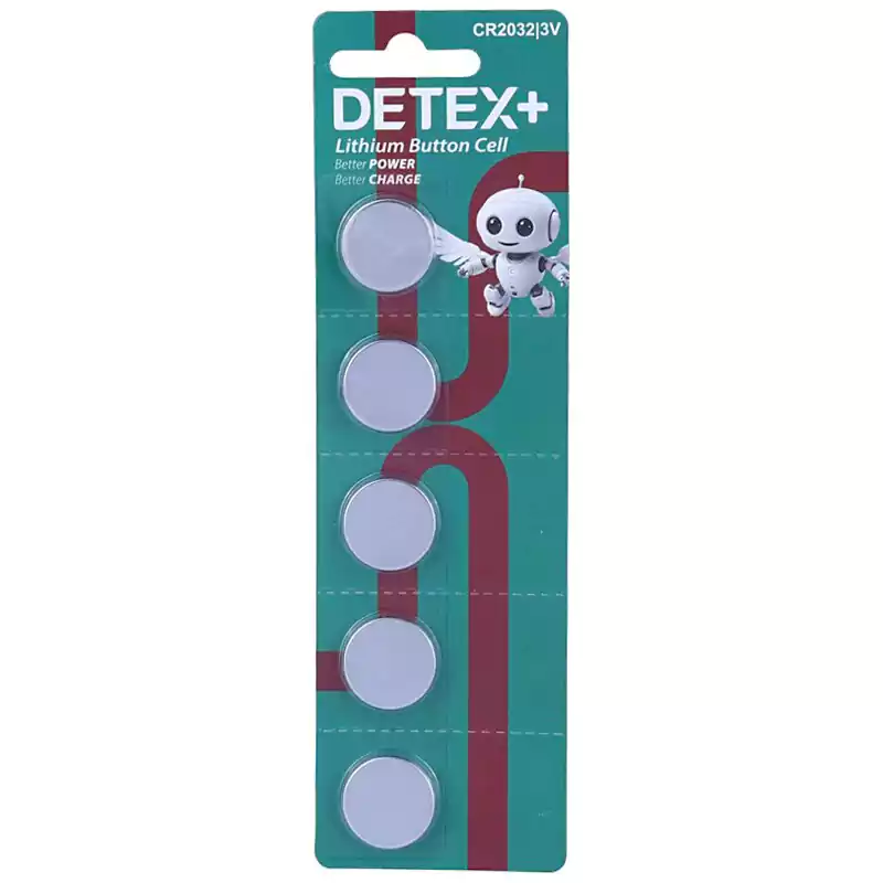 باتری سکه ای CR2032 دیتکس پلاس +DETEX یک عددی