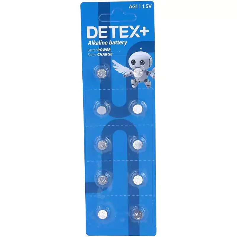 باتری سکه ای آلکالاین دیتکس پلاس DETEX+ Alkaline AG1 یک عددی