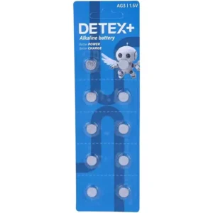 باتری سکه ای آلکالاین دیتکس پلاس DETEX+ Alkaline AG3 یک عددی