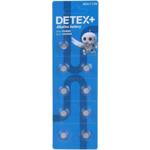 باتری سکه ای آلکالاین دیتکس پلاس DETEX+ Alkaline AG4 یک عددی