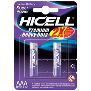 باتری نیم قلمی هایسل HICELL Premium Heavy Duty بسته 2 عددی