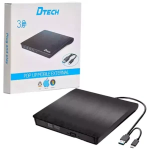 باکس باریک DVD رایتر اکسترنال TYPE-C + USB3.0 9.5mm دی تک DTECH