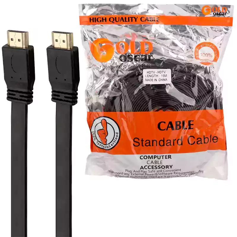کابل 15 متری HDMI فلت گلد اسکار Gold Oscar