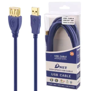 کابل افزایش طول 3 متری USB دی نت D-Net پک طلقی